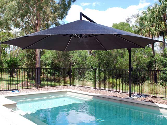 Black On Black Pool Umbrella