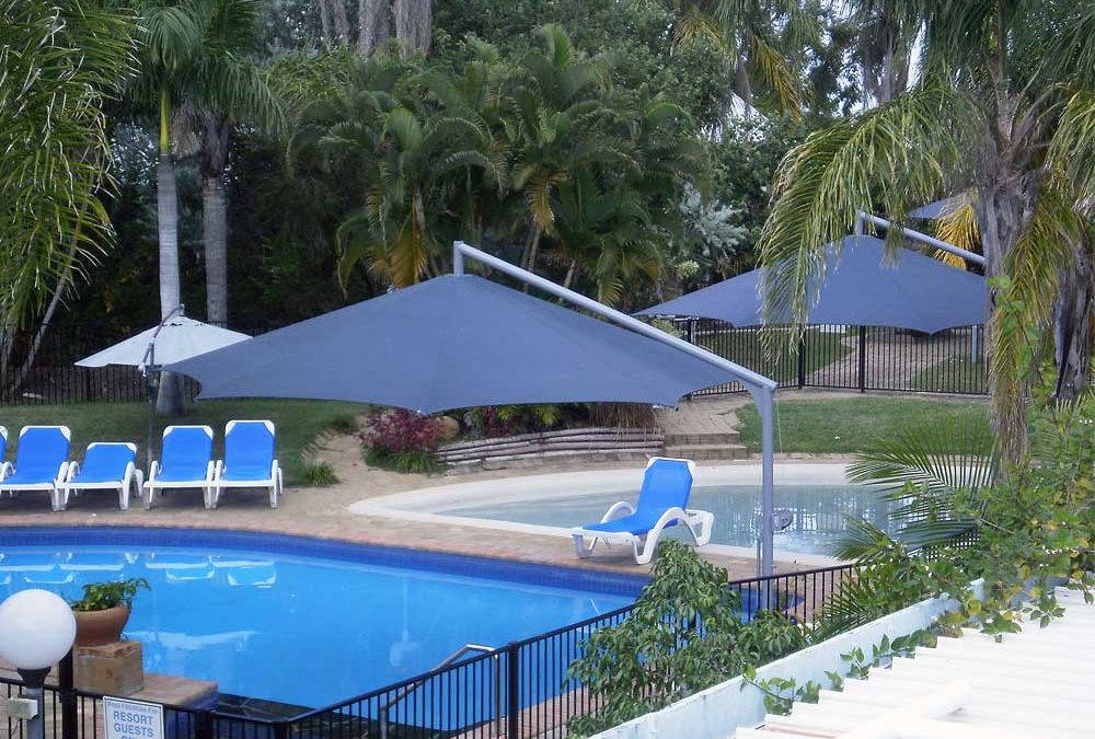 Charcoal Resort Pool Umbrellas
